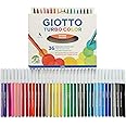 GIOTTO 36 Pack Turbo Colour Felt Tip Fibre Pens - Fine - School Kids Art