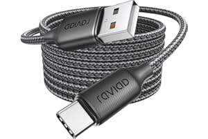 RAVIAD Cable USB A USB C [3M] Cable USB C Carga Rapida 3.1A QC3.0 Largo Cable USB Tipo C Cargador Nylon Trenzado con iPhone 16 15 Pro Max, Galaxy S24/S23, Huawei P40/P30, Xiaomi, iPad, Pixel