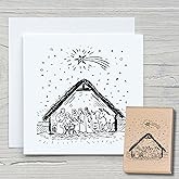 Weihnachtsstempel Holz - Motiv Tannenbaum Für Karten Basteln