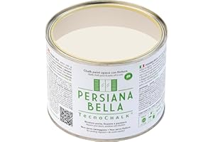 TecnoChalk® Persiana Bella Nuova Chalk Paint Extra Forte - Non Richiede Finitura – Ricolora Senza Carteggiare Persiane, Finestre, Porte e Infissi - Interno/Esterno - Colore Avorio RAL 9010 (500 ml)