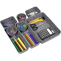 Schreibtisch Schubladen Organizer, Filz Büroboxen Set Box,Tisch-Organizer,für Stifte, Radiergummi und anderes…