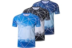 Gaiatiger 1 or 3 Pack Men's T-Shirt Quick Dry Short Sleeve Workout Running Tops for Men Breathable Gym Athletic Tee Shirts