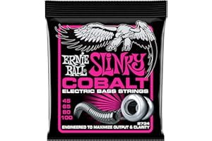 Ernie Ball Super Slinky - Cuerdas para bajo eléctrico, cobalto, calibre 45-100