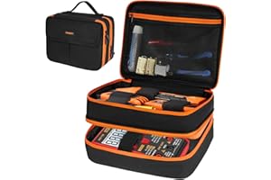 ZIOZERTT Carrying Case Compatible with Klein Tools ET310 AC Circuit Breaker Finder,GFCI Outlet and Electrical Test Kit,Circuit kit Tools Bag Fits for Digital Multimeter,Clamp Meter and Klein Electrician Tools