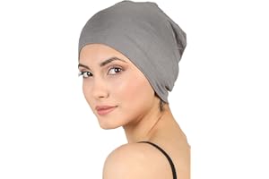 DERESINA HEADWEAR Gorro Oncológicos de Bambú para Dormir Hombre y Mujer, Suave y Transpirable, Gorros para Quimioterapia Pérdida de Cabello, Turbantes Quimio, Antideslizante, Cómodo, Uso Interior y Exterior - Deresina