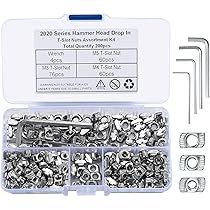 Kit Dadi A T 170 Pezzi DesertBoy | M4 M5 M6 M8 | Acciaio Carbonio Nichelato | Per Profili Alluminio - Foto 6