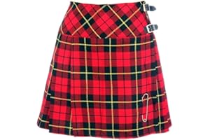 The Scotland Kilt Company Women's Scottish Mini Billie Kilt Mod Skirt in Wallace Tartan - Ladies Stylish Highland Dress Outfit