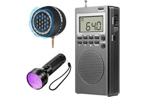 Dunzy Ghost Hunting Equipment Kit, Spirit Ghost Hunting Equipment Communication Box Include 1 Paranormal Radio 1 Speaker 1 LED UV Flashlight, Paranormal Research Tool Portable Detector