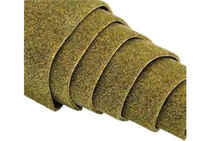 Iberplace Tappeto erboso artificiale 41 × 100 cm (7 colori) - Ideale per modellismo, diorami e presepe, modellismo ferroviario (autunnale)