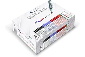 JP-JORPAY Rotuladores Pizarra blanca-Whiteboard Marker-Rotulador Borrable- Borrado en Seco-Rotulador Especial Escuelas, Hogar u Oficinas-7 Azules-7 Negros-7 Rojos-2 Naranja-1 Verde (Multicolor) 24 Unidades