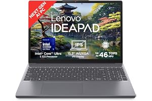 Lenovo IdeaPad Slim 3, Intel Core Ultra 5 322, Next-Gen AI PC, 16GB RAM, 512GB SSD, WUXGA IPS, 15.3" (38.8cm), Windows 11, Office 2024, Grey, 1.6Kg, 83UR009QIN, Copilot+ PC, Backlit Keyboard, Laptop