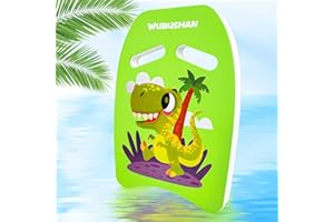 WUBUSHAN Tavoletta da nuoto per bambini a partire dai 3, aiuto per il nuoto per ragazze e ragazzi, attrezzatura da allenamento in schiuma PE con manici, motivo cartone animato, per esercizi di nuoto e