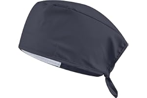 B-well Gorros quirúrgicos de tela, accesorios para médicos, enfermeras, dentistas, farmacéuticos, veterinarios y personal médico (gris grafito)