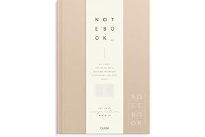 burde Taccuino A5 – Quaderno a righe beige con copertina in similpelle, per scrivere e diario intimo, per studenti, insegnanti e professionisti – 240 pagine