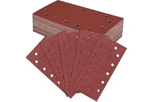 Sandpappersset, 50 stycken, 14 hål, 230 x 115 mm kardborreslipblad