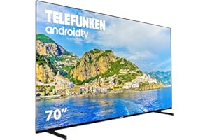 Telefunken 70DTUA724 - Android TV 70 Pulgadas 4K Ultra HD, Diseño sin Marcos, HDR10, Dolby Vision, Bluetooth, Chromecast Integrado, Compatible con Google Assistant, Dolby Atmos