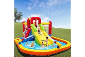 Ballsea Hüpfburg mit Gebläse - Premium Material, Sicherheitszertifiziert, Nass- & Trockeneinsatz - Ideal für Indoor, Outdoor, Kindergeburtstage & Familienfeste