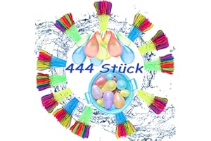 ATUFUL 444 Stück Wasserbomben Selbstschließend Luftballons Schnellfüller und Selbst Verschließend Ohne Knoten Bunt Gemischt Wasserballons für Sommer Party Ballon