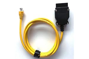 UAOOK F-Series Enet RJ45 OBD OBD2 Cable - Ethernet Diagnostic Coding Cable for BMW F-Series (Yellow) | Compatible with ESYS, ISTA, NCS Expert, INPA, Rheingold