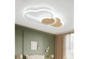 AOLED LED Deckenleuchte Kinderzimmer Deckenlampe wolken Bambus Deckenbeleuchtung 31W Dimmbar mit Fernbedienung Deckenleuchten für Kinder Schlafzimmerlampe Babyzimmer Mit Nachtlichtfunktion 50cm
