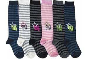 Renato Balestra 6 Paia - Calze Bambina Invernali con fantasie assortite - Made in Italy - No pilling - Punte e talloni rinforzati