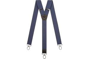 Olata Heavy Duty Y-Shape Braces/Suspenders with Carabiner Clips - 4cm