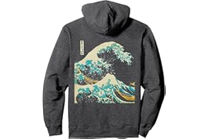Vintage Japanese Tees Hokusai The Great Wave Off Kanagawa Unisex-Adults Black S Hoodie