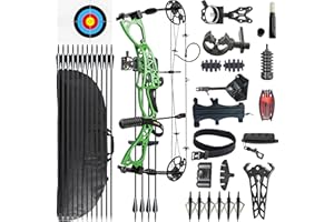 CENWTY 0-70 LBS Arco Compound Set Adulto Arco da Caccia e Pesca con L'Arco Freccia e Arco Composto Set Arco per Tiro con L'Arco Caccia Bersaglio Tiro Pratica LRT/RTH