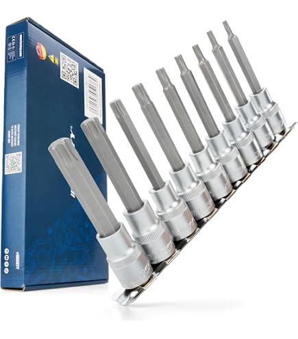 KS Tools Kraft-Bit-Stecknuss Für RIBE-Schrauben, XL, M9/M10 - Extra Lang, 1/2 Zoll, Aus Hochwertigem Stahl