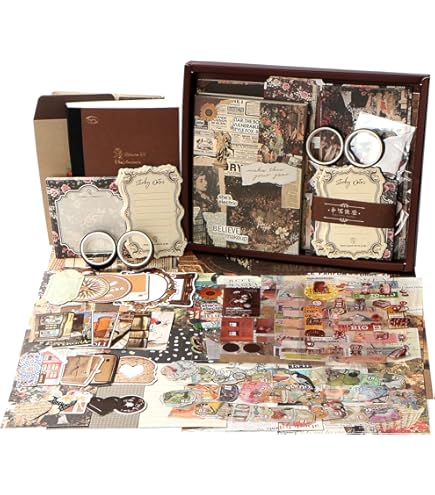 Kit Scrapbook Vintage 346 Pezzi - Carta Decorativa, Adesivi, Taccuino A6, Regalo Fai Da Te Rosa - Foto 3