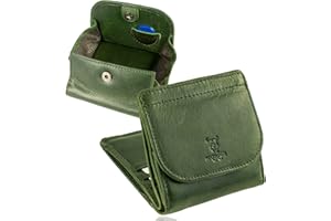 MATADOR Porte Feuilles pour Femme Cuir #Vienne Petit Porte Monnaie Femme avec élégante Boîte Cadeau, Portefeuille Homme de Luxe avec RFID, Mini Portefeuille avec de Nombreux Compartiments à Cartes