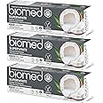 Biomed Superwhite Natural Coconut Toothpaste for Gentle Whitening, Tropical flavour - 100 g (pack of 3) - New Formula and Flavour (Packaging May Vary)