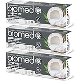 Biomed Superwhite Natural Coconut Toothpaste for Gentle Whitening, Tropical Flavour - 100 g (pack of 3) - New Formula and Fla