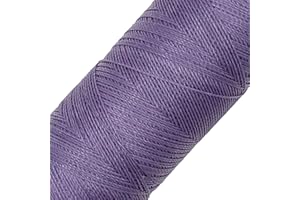 LINHASITA, Rocchetto di Filo Cerato, 100 g, 360 m, 0,5 mm di Spessore, in Poliestere, per macramé, 30 Colori - Viola