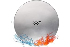 ENGPOW Fire Pit Mat Fireproof Mat 38'' Round 3 Layers Grill/BBQ Splatter Fireplace Protector Pad for Deck,Garden,Ground,Patio,Lawn,Wooden Floor,Camping,Foldable Heatproof Water Resistant Fire Pit Accessories