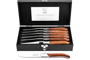 Laguiole Style de Vie Coltello da bistecca, Luxury Line, 6 pezzi, palissandro