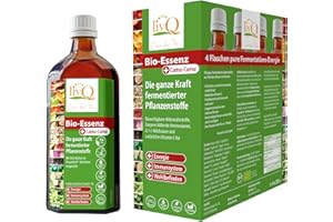 ‎LIVQ livQ Bio-Essenz Camu-Camu - Fermentiertes Naturkonzentrat, Antioxidantien durch Camu-Camu und Acerola, Vitamin C für das Immunsystem, Fruchtig-herb mit 31 Zutaten, Glutenfrei, 4x 250ml