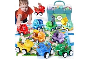 SYHLN Toys for 1 Year Old Boys Gifts,10 Pcs Toy Cars for Toddlers,Baby Toys 12-18 Months,Pull Back Cars Dinosaur Toys for Boys 1 2 Years,1 2 3 Years Old Boys and Girls Christmas Birthday Gifts