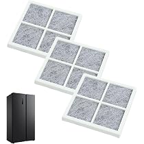 Fresh - Lot De 4 Filtres à Charbon Actif Pour Réfrigérateur LG Et Autres Marques, Anti-odeurs (8,1x8,1 Cm)