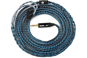 keephifi Cavo per cuffie IEM da 2 metri kbear st16 plus 16 Core 5n OCC Prolunga per cuffie intrecciata placcato argento Cavo QDC Spina da 3,5 mm per KZ ZSN PRO/ZS10 PRO X/EDX PRO QDC VX(QDC 3,5mm)