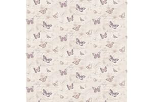 MyTinyWorld Confezione da 5 casa delle Bambole Farfalle su Chiaro Beige Carta da Parati Fogli