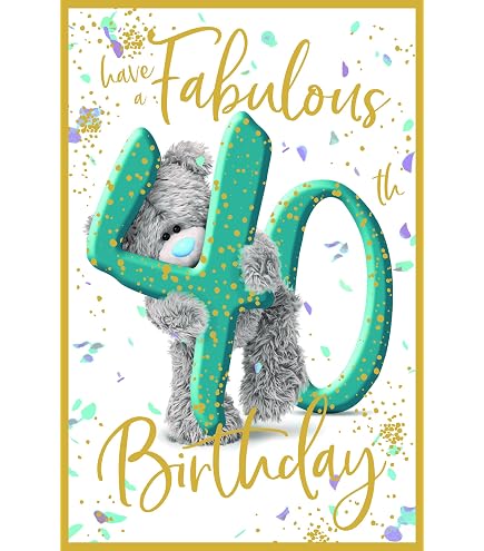 White Cotton Cards Handgefertigte XL-Geburtstagskarte 'An Meine Wunderbare Frau' – 40. Geburtstag, Mit Strass, 22x22 Cm