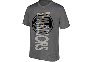 ULTRA GAME UNK NBA Camiseta Vertical de Manga Corta para Hombre, Logotipo del Equipo, Color Gris
