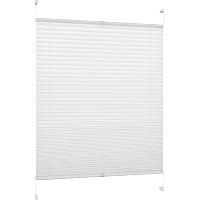 Plissee Weiß, Verspannt – 55x130 Cm, Klemmmontage Ohne Bohren, Lichtdurchlässig & Blickdicht
