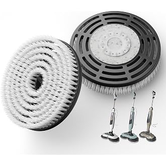 AIR U+ 2 Pack Upgraded Steam Mop Brush Pads for Shark Steam & Scrub Mop | Powerful Scrubbing Steam Mop Brush Heads for Hard Sealed Floor, for Shark S8