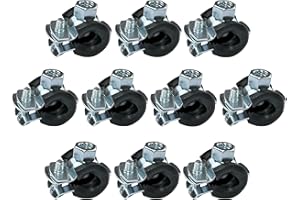 AERZETIX - Juego de 10 - Abrazadera isofónica - soporte de fijación con junta - para tubo Ø1/8'' - DIN EN 10111 - en acero galvanizado - para atornillar М8 - C49870