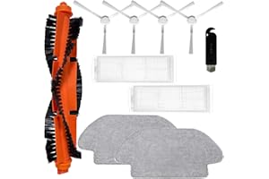 APZOVO Accesorios Recambios para Xiaomi Mi Robot Vacuum Mop 2S/ Mop Pro/Mop P/ STYJ02YM, Xiaomi Robot Vacuum S12/ S10 EU, 1 Cepillo Principal, 2 Filtro HEPA, 2 Paño, 4 Cepillo Laterale