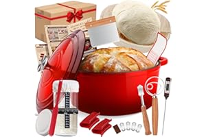 NZQXJXZ 26cm smaltato ghisa pentola rotonda dutch forno, 5.5QT casseruola con coperchi a prova di per pentole, brasatura, stufati, arrosto - rosso ciliegia