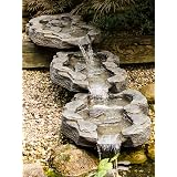 Köhko Rallonge 3 Parties Pour Ruisseau De Jardin 140016 - Fontaine Cascade Naturelle En Résine, Idéale Bassin Extérieur