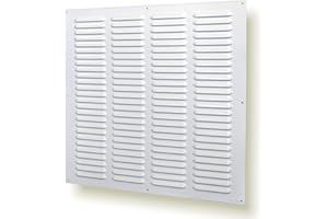 NORDBORN Rejilla de ventilación metálica con red para protección contra insectos(40 x 40 cm)